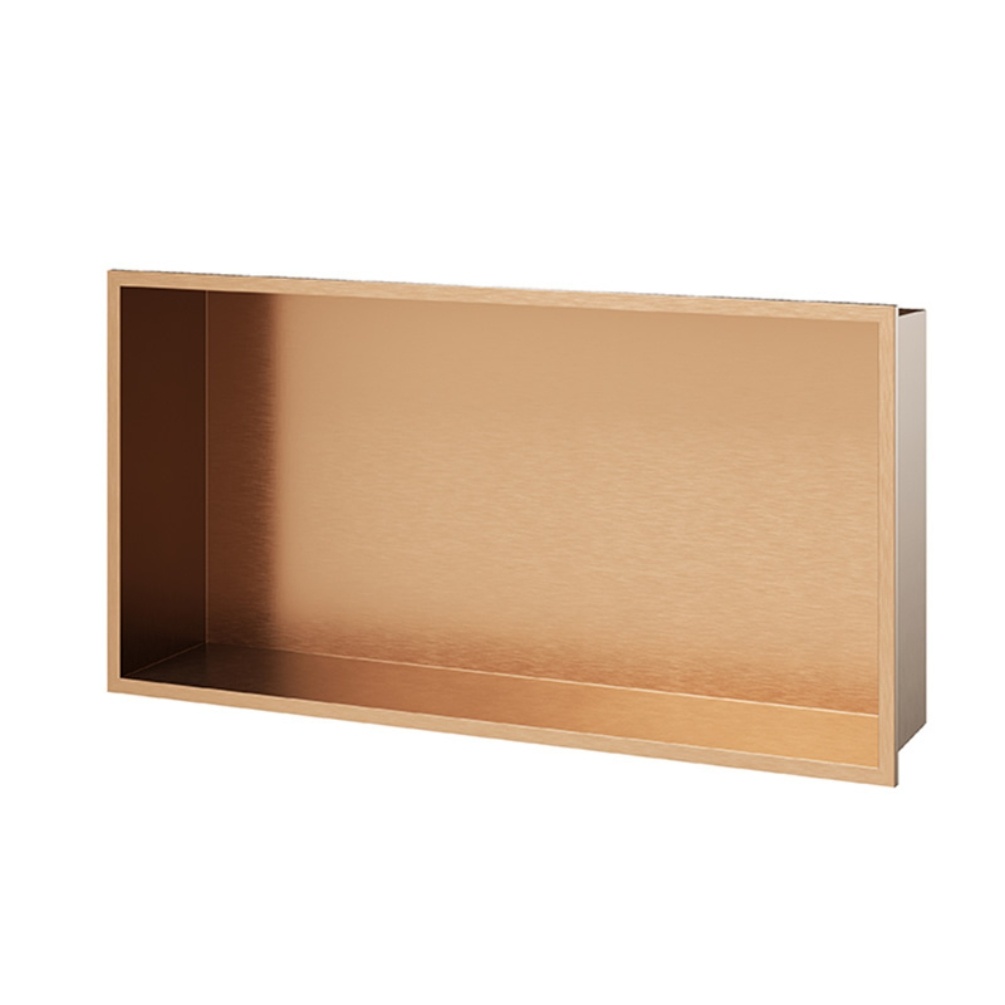 Product cut out image of the Abacus Elements Brushed Bronze 620mm x 320mm Shower Niche EMSU-SS28-6232